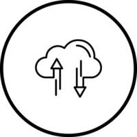 icône de vecteur de stockage en nuage