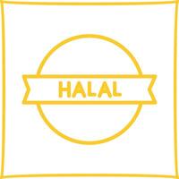 icône de vecteur autocollant halal