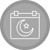 icône de vecteur de calendrier islamique