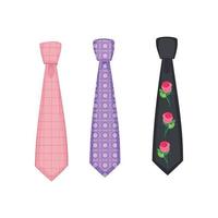 collection de cravates hommes costumes accessoires nœuds cravates illustrations à la mode accessoire de cravate vêtements cravate à rayures collection de nœuds vecteur