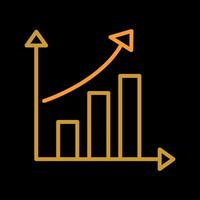 icône de vecteur de statistiques en hausse