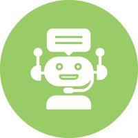 icône de vecteur de chat bot