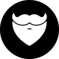 barbe et moustache je vecteur icône