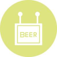 icône de vecteur de signe de bière