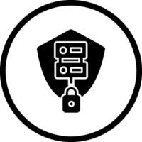 icône de vecteur de serveur sécurisé