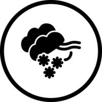 icône de vecteur de tempête de neige