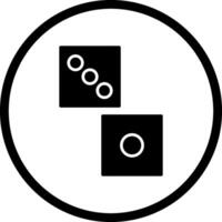 icône de vecteur de jeu de domino