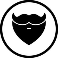 barbe et moustache je vecteur icône