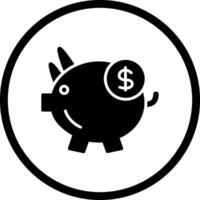 icône de vecteur d'économie de cochon