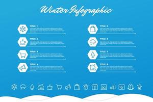 conception de modèle d'infographie d'hiver vecteur
