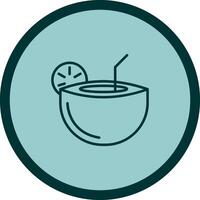 icône de vecteur de boisson de noix de coco