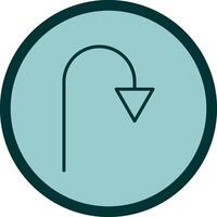 icône de vecteur de flèche pointant vers le bas