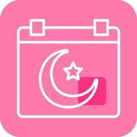 icône de vecteur de calendrier islamique