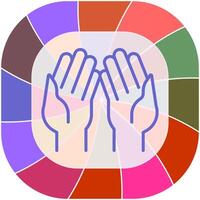 icône de vecteur de mains en prière