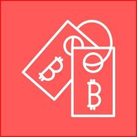 icône de vecteur de balise d'étiquette bitcoin