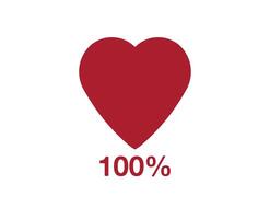 100 pour cent cœur. conception cœur une fonction niveau, santé conception et du sang statut vecteur