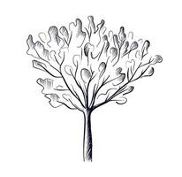 main dessin de une arbre vecteur illustration