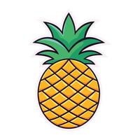 ananas vif plat image. parfait pour différent cartes, textile, la toile des sites, applications vecteur