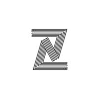 initiales des lettres logo zn, Nouvelle-Zélande, z et n vecteur