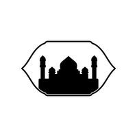 mosquée logo vecor illustration. musulman mosquée silhouette logo modèle. Ramadan Karim, eid mubarak vecteur