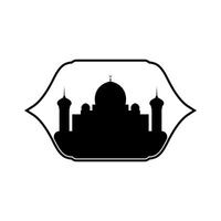 mosquée logo vecor illustration. musulman mosquée silhouette logo modèle. Ramadan Karim, eid mubarak vecteur