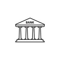 banque icône vecteur conception modèle