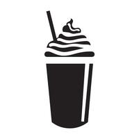 Milk-shake icône symbole. vecteur plat signe conception.