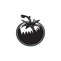 tomate icône noir Naturel nourriture vecteur conception illustration.