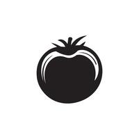 tomate icône noir Naturel nourriture vecteur conception illustration.