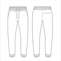 plat esquisser joggeur un pantalon vecteur illustration