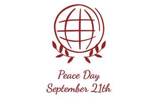 international journée de paix journée de vecteur modèle