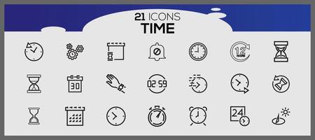 temps Icônes collection. montres icône ensemble. l'horloge Icônes ensemble. vecteur