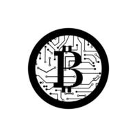 crypto-monnaie bitcoin futur pièce de monnaie icône vecteur