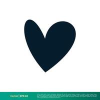 l'amour cœur valentines journée icône vecteur logo modèle illustration conception eps dix.