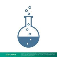 ballon laboratoire verre icône vecteur logo modèle illustration conception. vecteur eps dix.