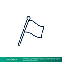 drapeau icône vecteur logo modèle. vecteur eps dix