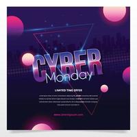 grande vente du cyber lundi vecteur