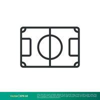 Football champ, football stade icône vecteur logo modèle illustration conception. vecteur eps dix.
