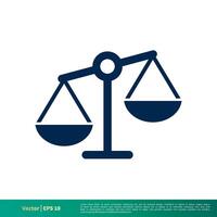 échelle de Justice loi Bureau icône vecteur logo modèle