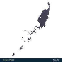 Palau - Australie, Océanie des pays carte icône vecteur logo modèle illustration conception. vecteur eps dix.