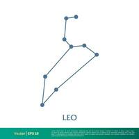 Leo - constellation étoile icône vecteur logo modèle illustration conception. vecteur eps dix.