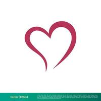 l'amour cœur icône vecteur logo modèle illustration conception. vecteur eps dix.