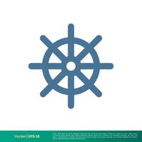 diriger de bateau, nautique icône vecteur logo modèle illustration conception. vecteur eps dix.