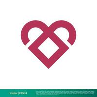 l'amour cœur icône vecteur logo modèle illustration conception. vecteur eps dix.