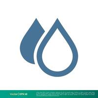 eau, goutte de pluie icône vecteur logo modèle illustration conception. vecteur eps dix.