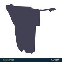 Namibie - Afrique des pays carte icône vecteur logo modèle illustration conception. vecteur eps dix.