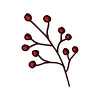 Naturel tropical rouge baie feuilles vecteur logo modèle illustration eps dix