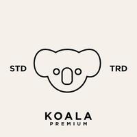 koala contour logo icône. australien animal pour la toile et conception vecteur