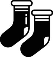 chaussettes glyphe et ligne vecteur illustration