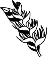 Homard griffe fleur glyphe et ligne vecteur illustration